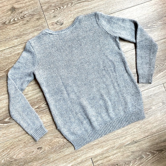 H&M Basics Heather Gray Knit Sweater Pullover - Picture 2 of 3